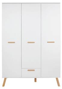 Kleiderschrank MatsBaby Weiß - Holz teilmassiv - 130 x 190 x 60 cm