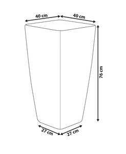 Cache-pot d'extérieur MODI Blanc - 40 x 76 x 40 cm