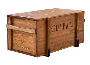 Truhe "Champagne" massiv Holz Vintage 98 x 55 cm