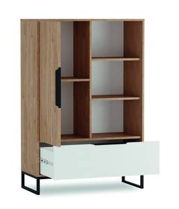 Highboard LENDRI Braun - Weiß - Holzwerkstoff - 90 x 135 x 40 cm