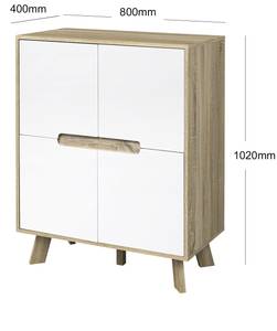 Kommode Paterna Braun - Holzwerkstoff - 80 x 102 x 40 cm