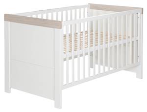 Lit bébé évolutif Lucy Blanc - Bois manufacturé - 76 x 82 x 144 cm