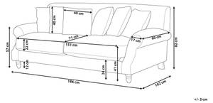 2-Sitzer Sofa EIKE Dunkelgrün - Grün - Eiche Dunkel - Textil