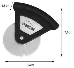 PIZZASCHNEIDER 13443 Grau - Metall - 13 x 2 x 13 cm