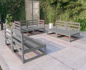 Garten-Lounge-Set (6-teilig) 3009897-1 Grau