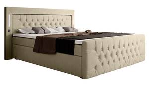 Boxspringbett Elegance Beige - Breite: 200 cm - H4