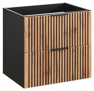 Schrank unter waschbecken XILO CUW60 2D Grau - Holzwerkstoff - Kunststoff - 60 x 57 x 46 cm