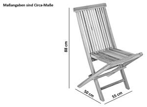 Gartenstuhl MENORCA Beige - Massivholz - Holzart/Dekor - 34 x 88 x 37 cm