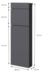 Standbriefkasten Abschließbar Anthrazit