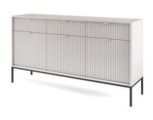 Vellore Sideboard 3-türig Grau - Holzwerkstoff - Metall