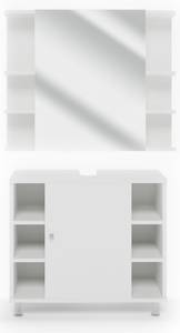Badmöbelset Fynn Weiß 2er Set Weiß - 80 x 64 x 32 cm