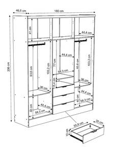 Kleiderschrank ELORIO Weiß