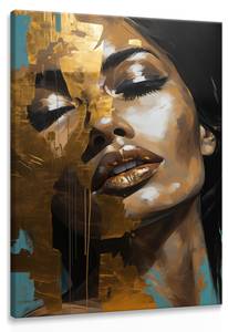 Image Canvas PORTRAIT Visage Abstrait 70 x 100 x 100 cm