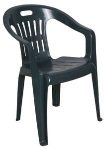 Chaise d’extérieur Damorus Vert - Polyrotin - 55 x 78 x 56 cm
