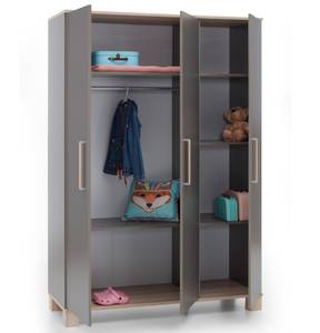 Babymöbel-Komplettset Cloe 3-tlg. Braun - Grau - Holzwerkstoff - Kunststoff