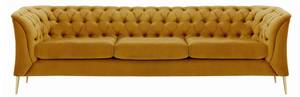 Dreisitzer-Sofa Chesterfield Modern Gelb