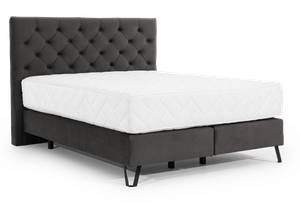 Boxspringbett BALIAN Anthrazit - Breite: 198 cm