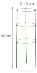 Lot de 5 tuteurs à tomates 60 cm Vert - Métal - Matière plastique - 20 x 60 x 20 cm