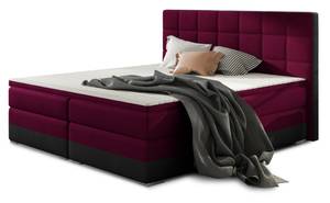 Boxspringbett GLOSSON Rot - Breite: 155 cm