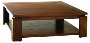 Quadratischer Couchtisch Braun - Holz teilmassiv - 90 x 32 x 90 cm