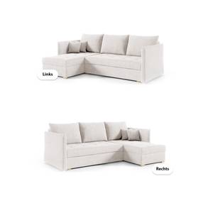 Ecksofa Eckcouch Hamburg L Form Couch Ecru - Ecke davorstehend rechts