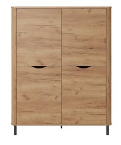 Commode SANTI 4D Beige - Bois manufacturé - Matière plastique - 113 x 145 x 40 cm