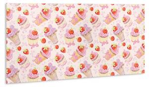 Selbstklebendes Wandpaneel Cupcakes Kunststoff - 100 x 50 x 50 cm