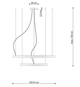 Kronleuchter Rio 3000K Gold - Weiß - Durchmesser: 78 cm