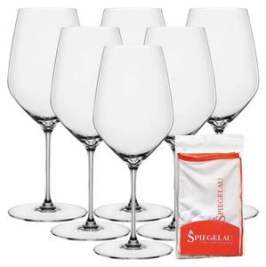 Bordeauxgläser Hi-Lite 6er Set + Tuch Glas - 10 x 25 x 10 cm