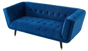 Couchgarnitur SAMANTHA 2er-Set Blau - Textil - 91 x 76 x 200 cm