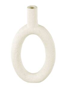 Vase Ring Weiß - Kunststoff - 17 x 4 x 31 cm