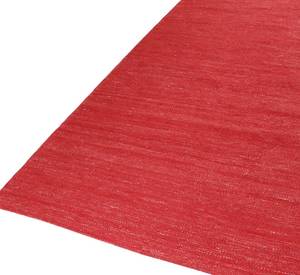 Kurzflorteppich Rainbow Kelim Rot - Naturfaser - Textil - 200 x 1 x 290 cm