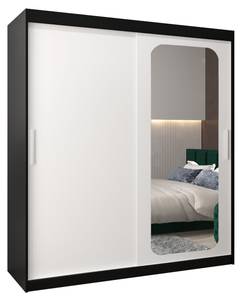 SCHWEBETÜRENSCHRANK PROMO T2 Schwarz - Weiß - Breite: 180 cm - 2 Türen