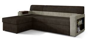 Ecksofa RIC Beige - Dunkelbraun - Ecke davorstehend links