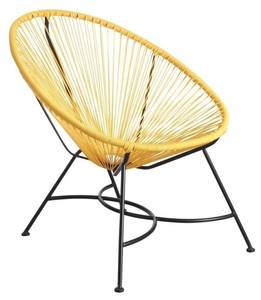 Fauteuil en polyrésine Jaune Jaune - Fibres naturelles - 71 x 81 x 86 cm