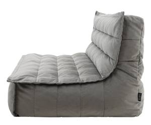 Skandi Sofa Samt Grau Grau - Kunststoff - 140 x 72 x 100 cm