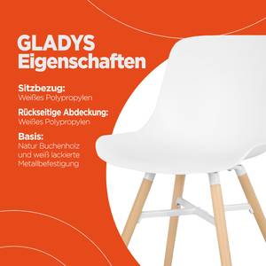 Designer Stuhl Gladys Holzwerkstoff - Metall - Kunststoff