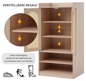 Schuhschrank Glamourös Ⅰ Braun - Holzwerkstoff - Holz teilmassiv - 40 x 115 x 60 cm