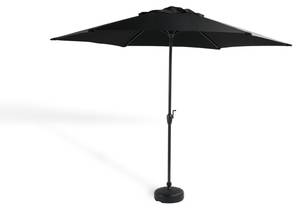 Pied de parasol | Noir et rond Noir - Matière plastique - 38 x 15 x 38 cm