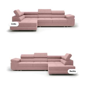 Ecksofa Eckcouch Almada L Form Couch Pink - Ecke davorstehend links