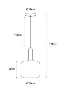 Pendelleuchte ELOISE Schwarz - Glas - Metall - 11 x 150 x 11 cm