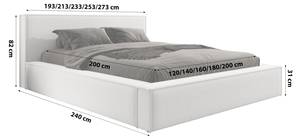 Doppelbett Bonellfedern Salby Creme - Breite: 193 cm