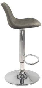 Tabouret de bar SIG (Lot de 2) Marron - Gris - Argenté