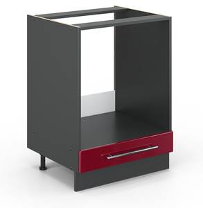 Meuble pour four Fame-Line 35559 Anthracite - Bordeaux brillant