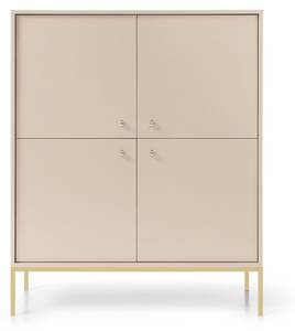 Kommode MOLLY Beige Goldbeine Gold