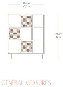 Standregale Mica Massivholz - Holzart/Dekor - 98 x 121 x 30 cm