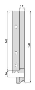 Vertex Schublade 40 kg Höhe 178 mm Grau - Metall - 24 x 6 x 38 cm