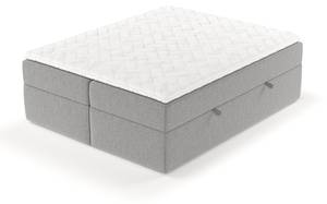 Boxspringbett Yoko Grau - 200 x 201 cm