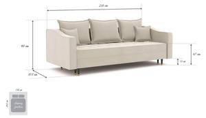 3-Sitzer Sofa PIAVE Creme