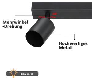 Deckenleuchte Glanz 4-flammig Schwarz